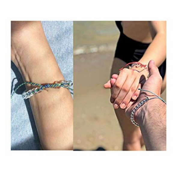 New Ocean Glass Bead & Cord Bracelet (Blac… - Picture 5 of 14